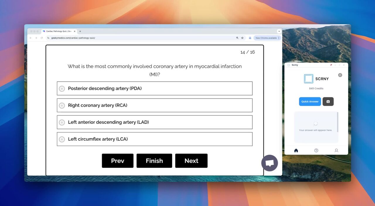 Scrny answering a screenshotted question